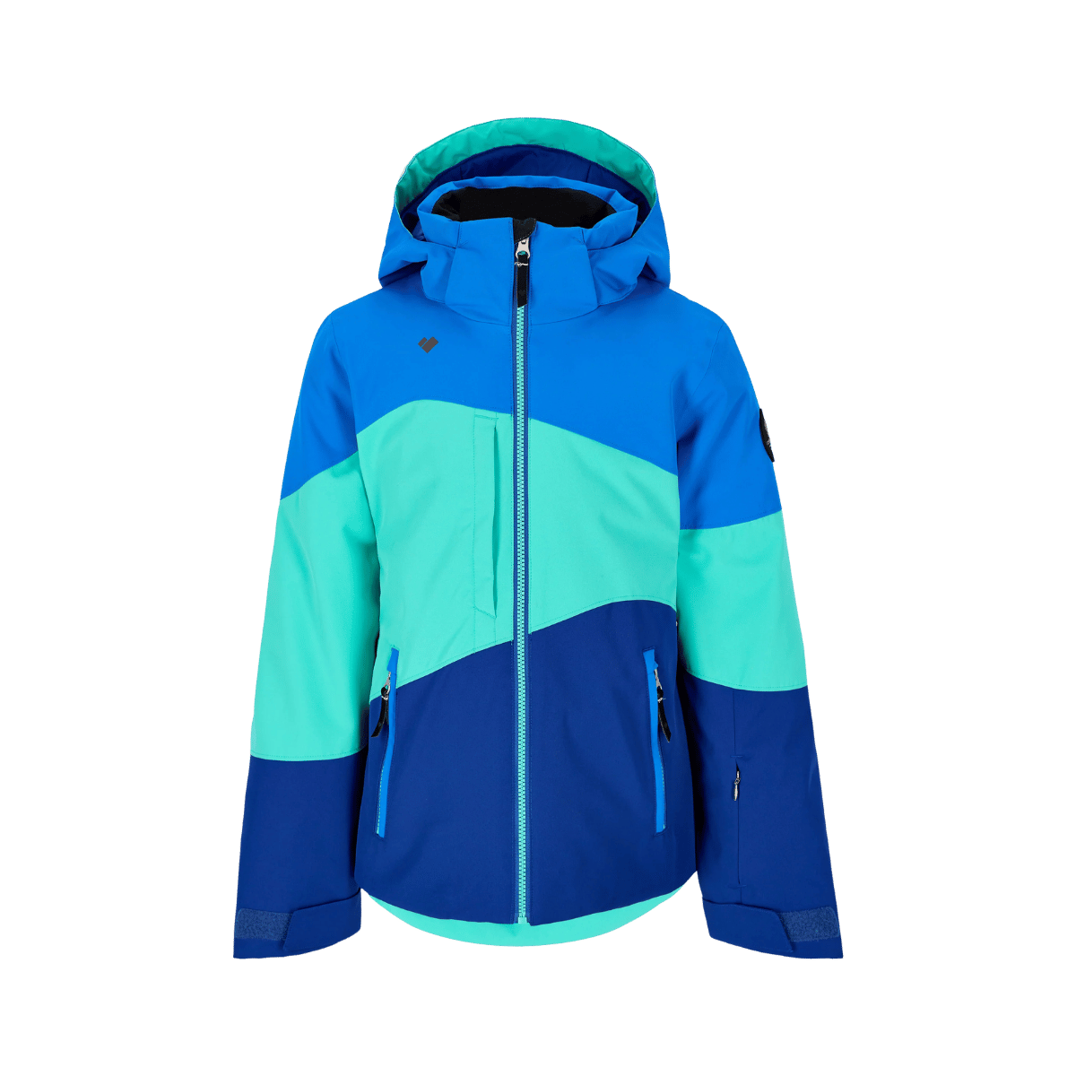 OBERMEYER GIRLS' REESE JACKET - BLUE DEPTH - FRONT VIEW
