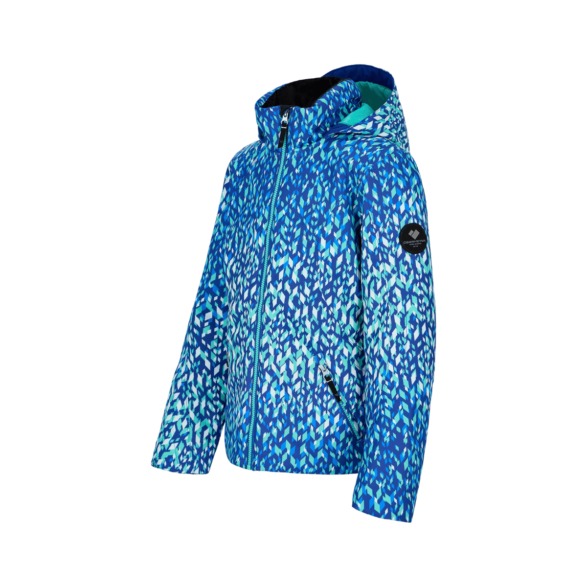 OBERMEYER GIRLS' RYLEE PRINT JACKET - ATMOSPHERIC ART - SIDE VIEW