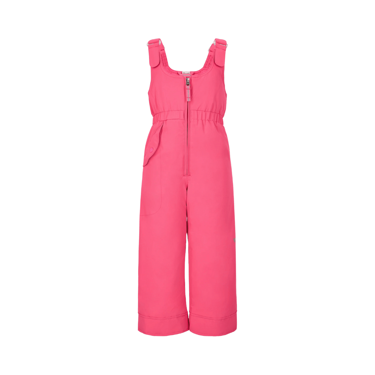OBERMEYER GIRLS' SNOVERALL BIB PANT - AZALEA - FRONT VIEW