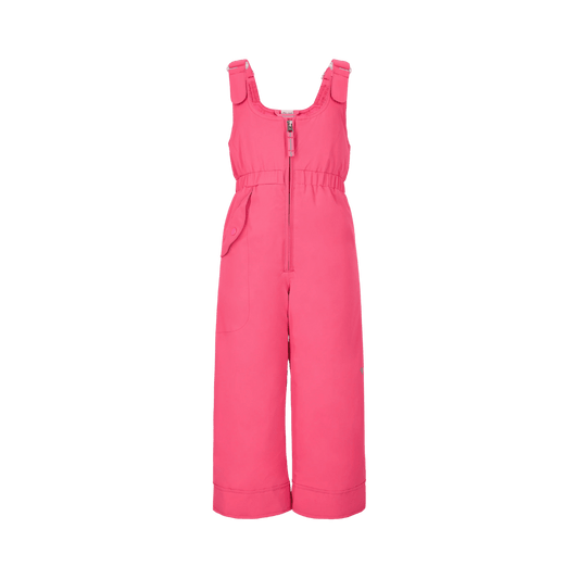 OBERMEYER GIRLS' SNOVERALL BIB PANT - AZALEA - FRONT VIEW