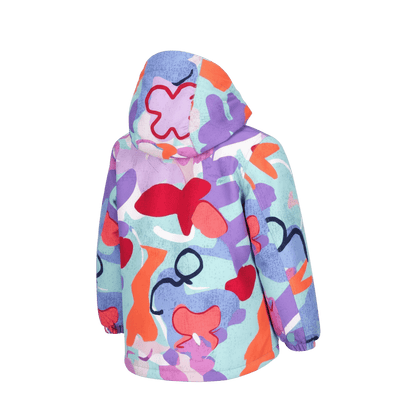 OBERMEYER KID'S ASHOR JACKET - UNDER THE SEA - BACK VIEW
