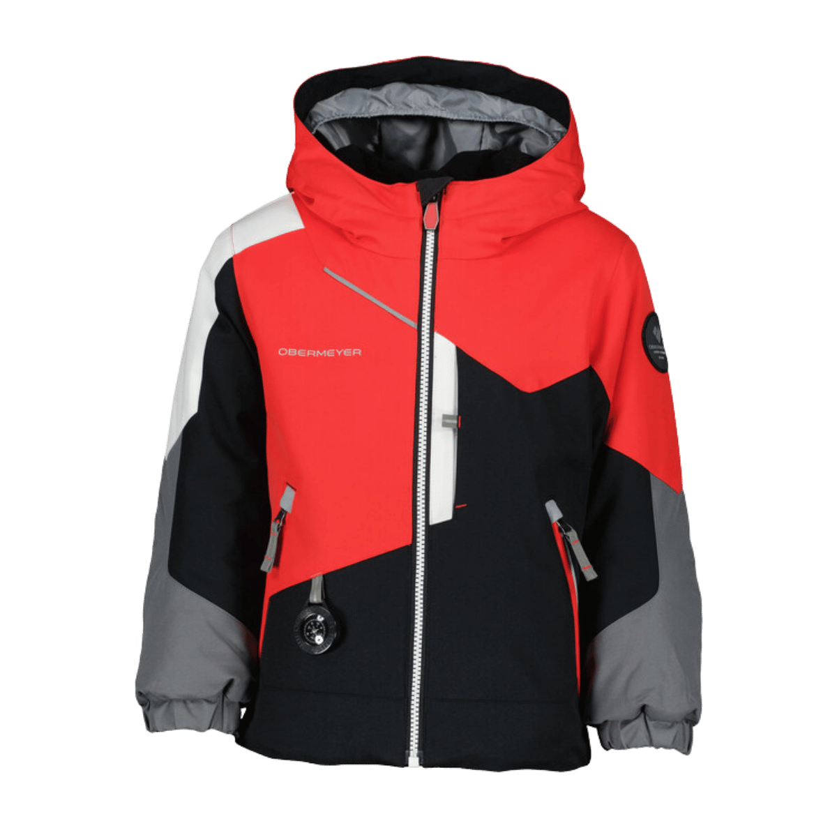 OBERMEYER BOYS' ORB JACKET - RED - FRONT VIEW