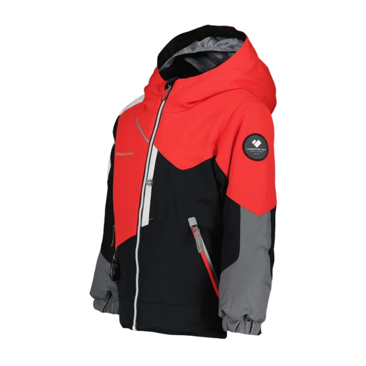 OBERMEYER BOYS' ORB JACKET - RED - SIDE VIEW