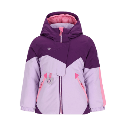 OBERMEYER KID GIRLS' LISSA JACKET - MOUNTAIN MIST - FRONT VIEW