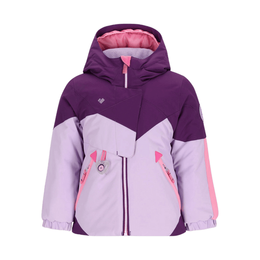 OBERMEYER KID GIRLS' LISSA JACKET - MOUNTAIN MIST - FRONT VIEW