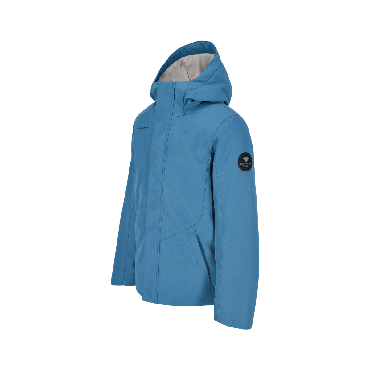 OBERMEYER BOYS' RYDER JACKET - INDY BLUE - SIDE VIEW