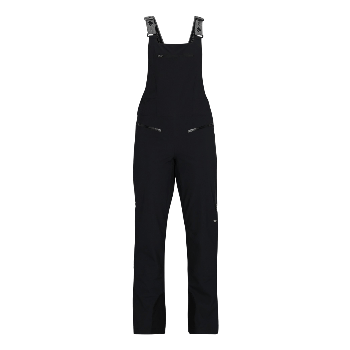 OBERMEYER WOMEN'S BLISS BIB PANT - BLACK - FRONT VIEW