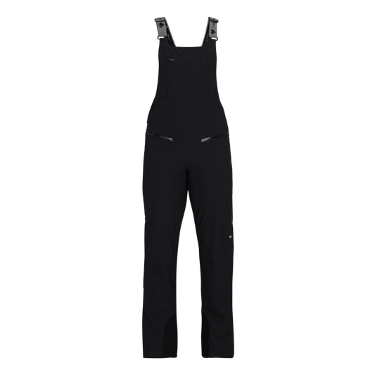 OBERMEYER WOME'S BLISS BIB PANT - BLACK - FRONT VIEW