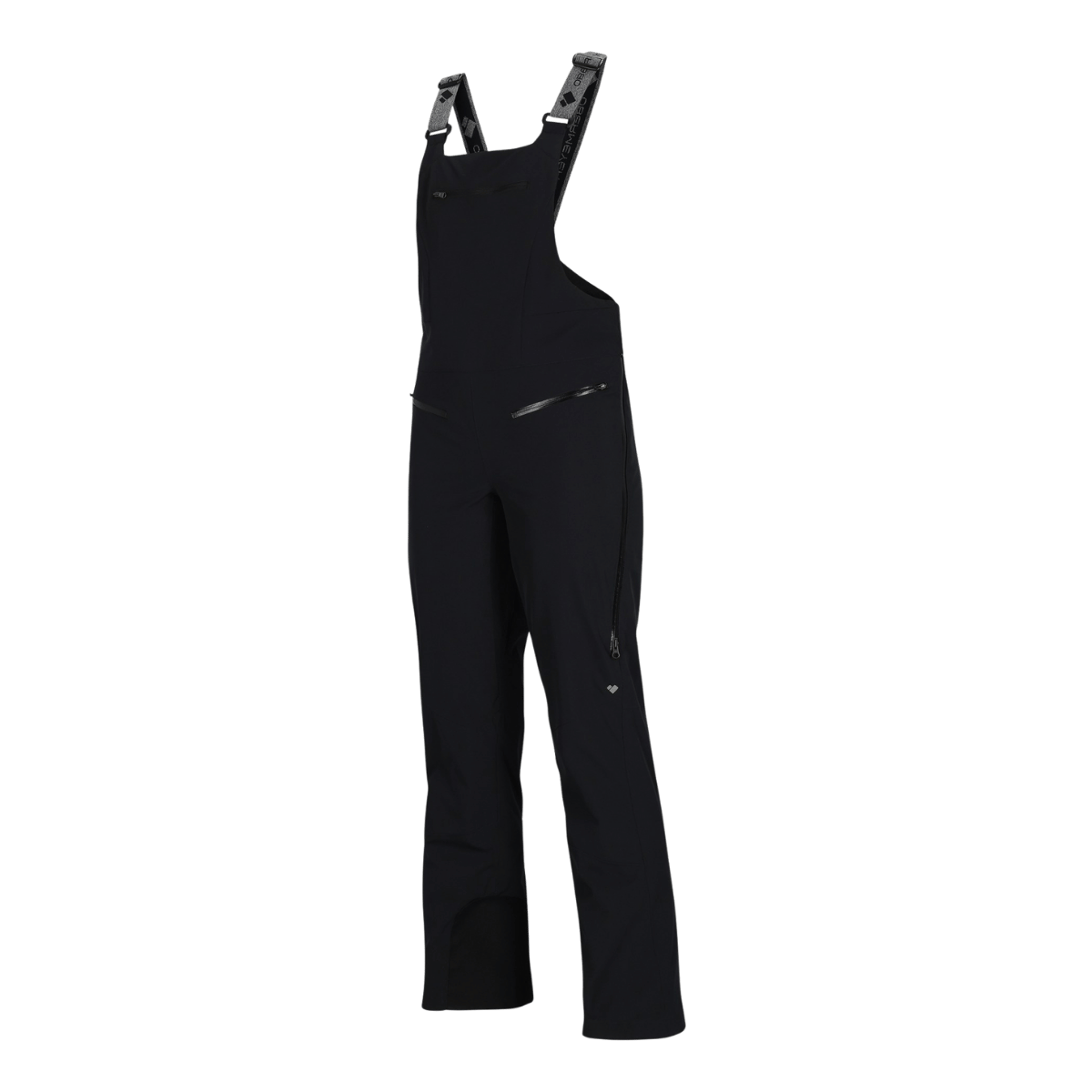 OBERMEYER WOMEN'S BLISS BIB PANT - BLACK - SIDE VIEW