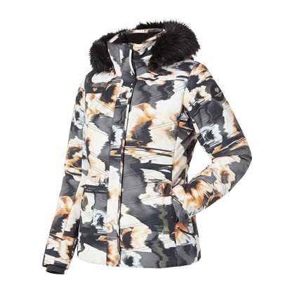 OBERMEYER WOMEN'S COSIMA DOWN JACKET - GLITCHY - FRONT VIEW