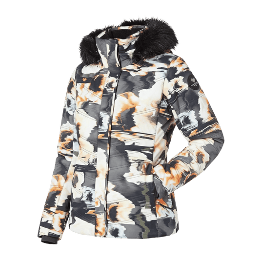 OBERMEYER WOMEN'S COSIMA DOWN JACKET - GLITCHY - FRONT VIEW