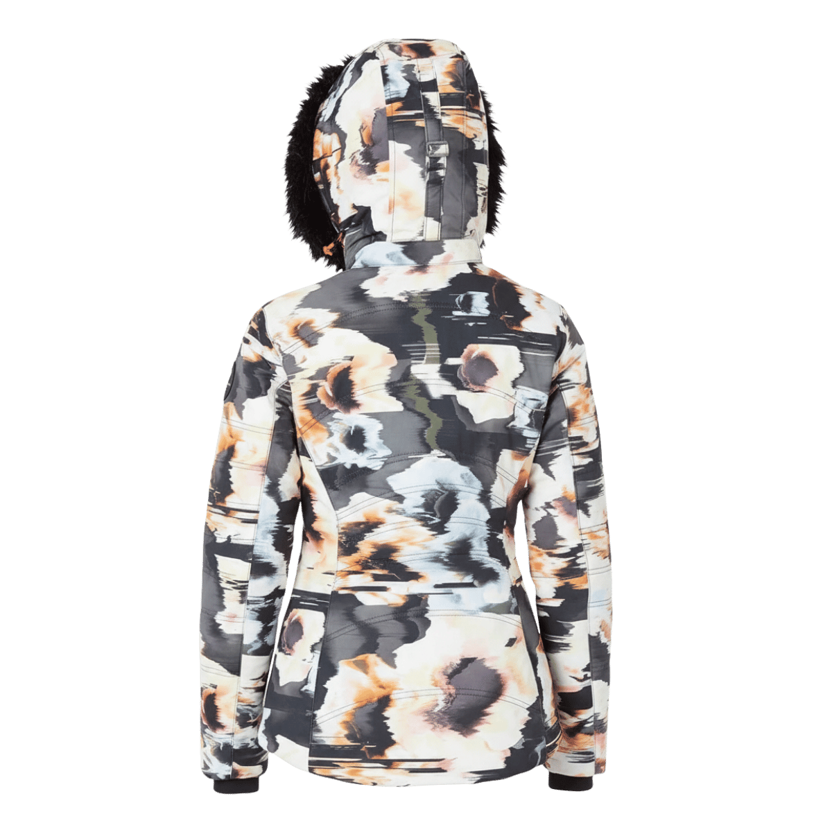 OBERMEYER WOMEN'S COSIMA DOWN JACKET - GLITCHY - BACK VIEW