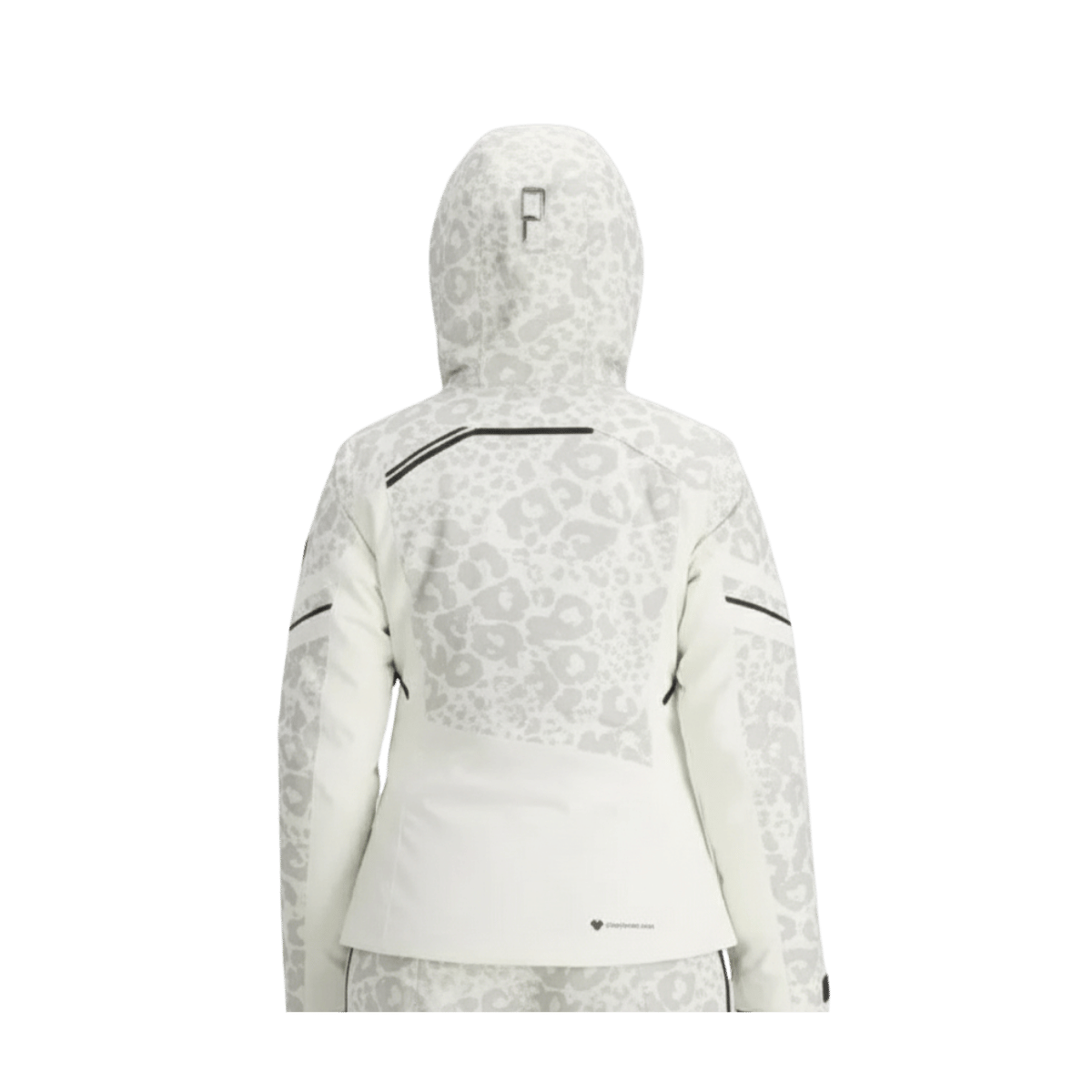OBERMEYER WOMEN'S PLATINUM JACKET - SNOW CAT - BACK VIEW