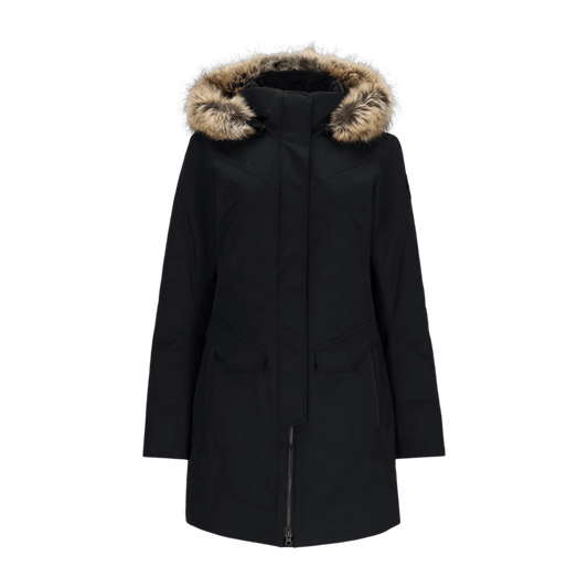 OBERMEYER WOMEN’S SOJOURNER DOWN JACKET – BLACK - FRONT VIEW