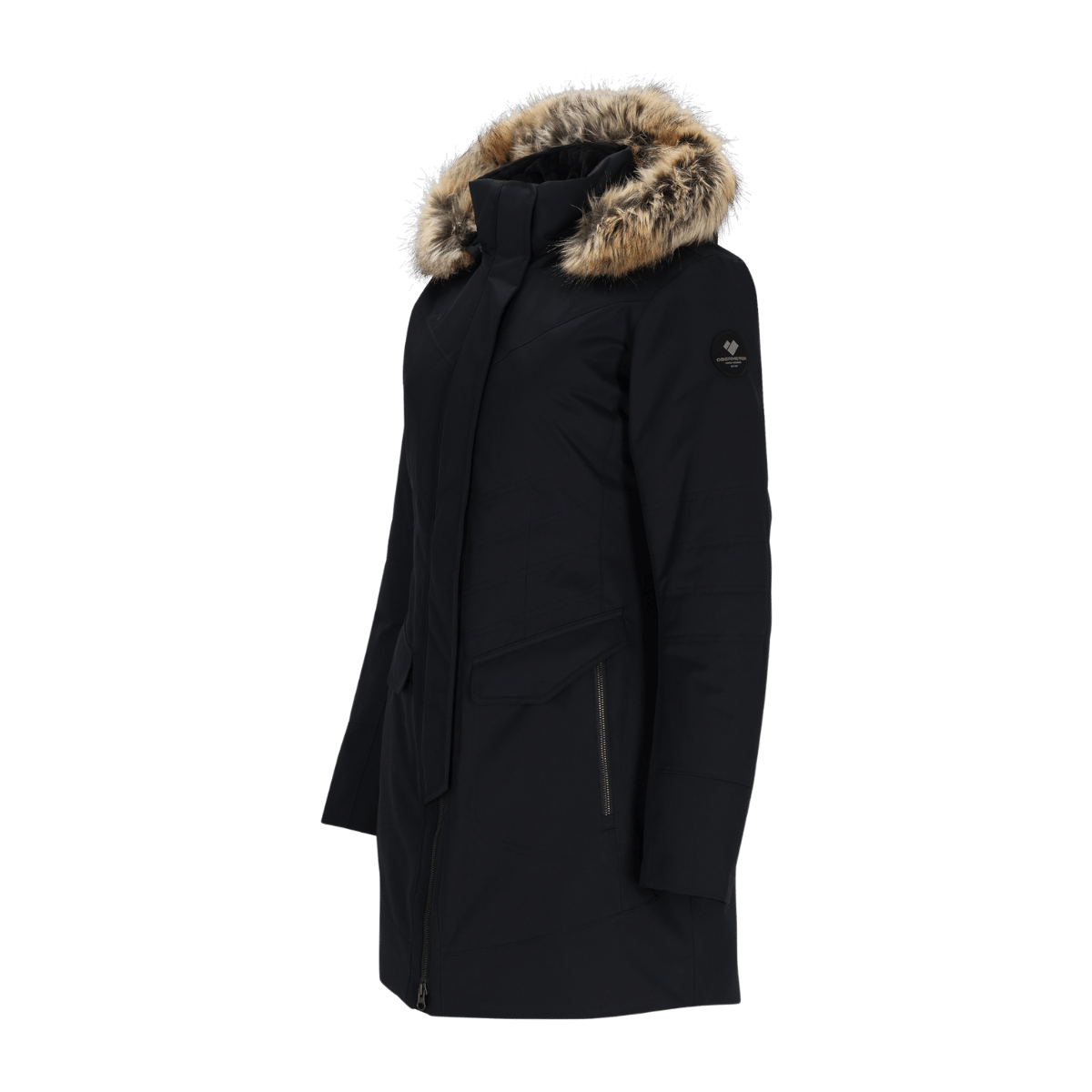 OBERMEYER WOMEN’S SOJOURNER DOWN JACKET – BLACK - SIDE VIEW