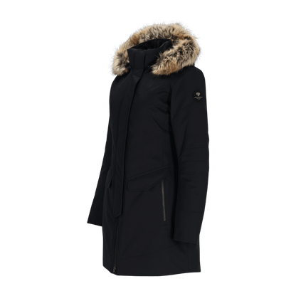 OBERMEYER WOMEN’S SOJOURNER DOWN JACKET – BLACK - SIDE VIEW