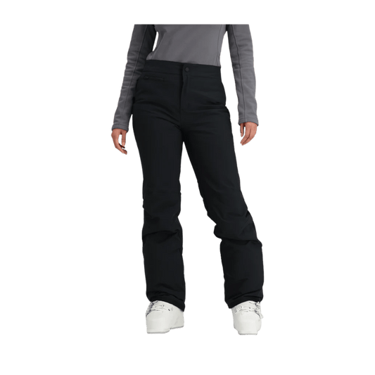 OBERMEYER WOMEN'S SUGARBUSH STRETCH PANT - BLACK - FRONT VIEW