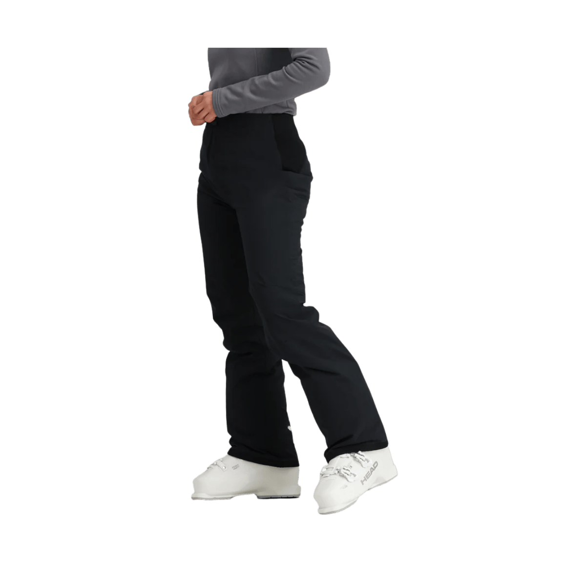 OBERMEYER WOMEN'S SUGARBUSH STRETCH PANT - BLACK - SIDE VIEW