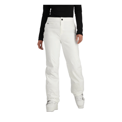 OBERMEYER WOMEN'S SUGARBUSH STRETCH PANT - WHITE - FRONT VIEW