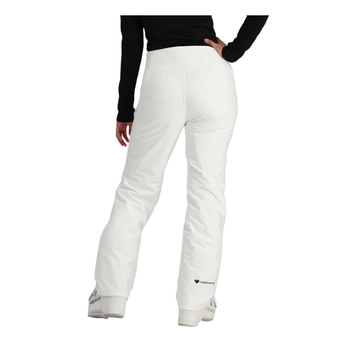 OBERMEYER WOMEN'S SUGARBUSH STRETCH PANT - WHITE - BACK VIEW