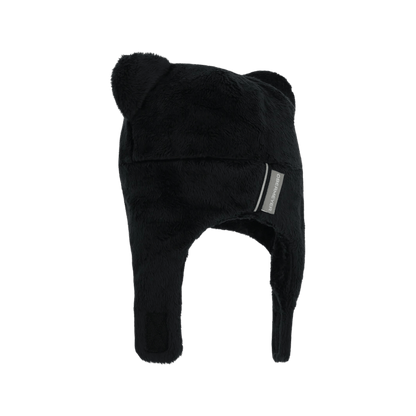 OBERMEYER TEDDY FUR HAT - BLACK - BACK VIEW