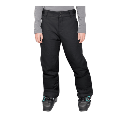 OBERMEYER KID'S TIMBERLINE INSULATED SKI PANT – BLACK - FRONT VIEW
