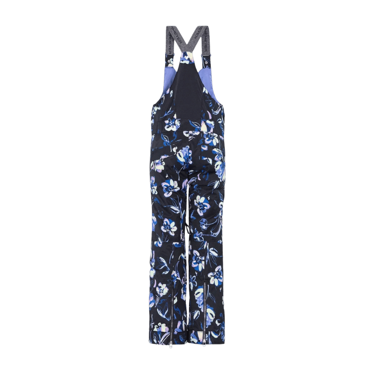 OBERMEYER GIRLS' ANYA BIB PANT - NIGHT LIFE - BACK VIEW