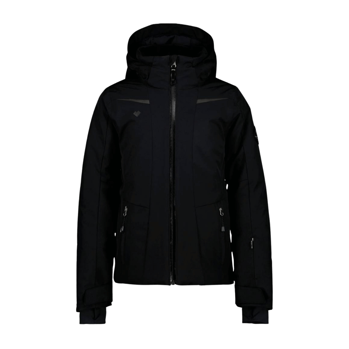 OBERMEYER GIRLS' LEIA JACKET - BLACK - FRONT VIEW