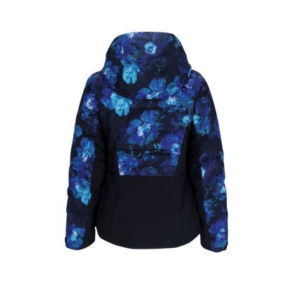 OBERMEYER WOMEN'S COSIMA DOWN JACKET - NIGHT BLOOM - BACK VIEW