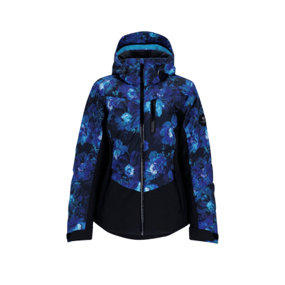 OBERMEYER WOMEN'S COSIMA DOWN JACKET - NIGHT BLOOM - FRONT VIEW