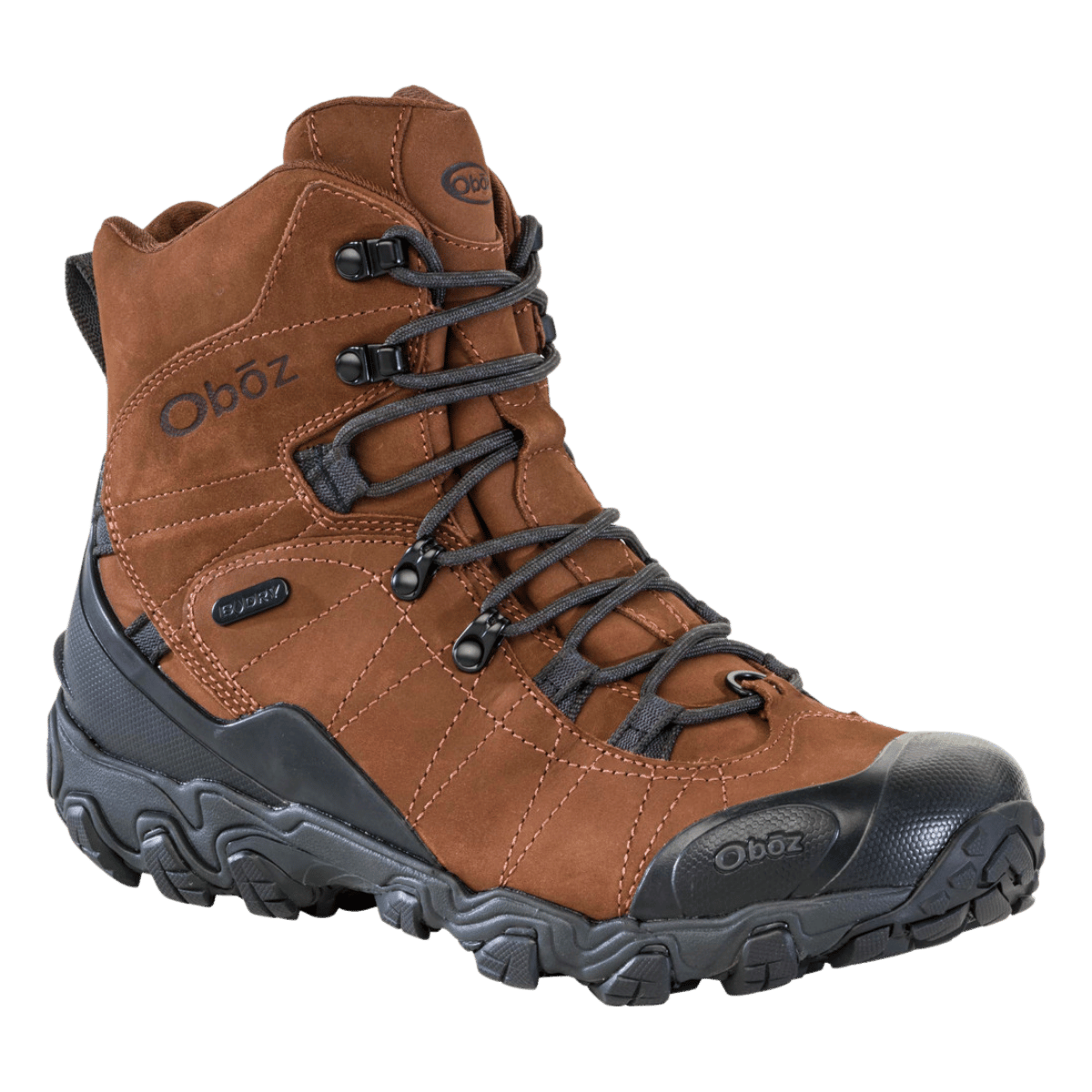 OBOZ BRIDGER 8 INCH INSULATED 200GR WATERPROOF GRIZLY FRONT RIGHT VIEW