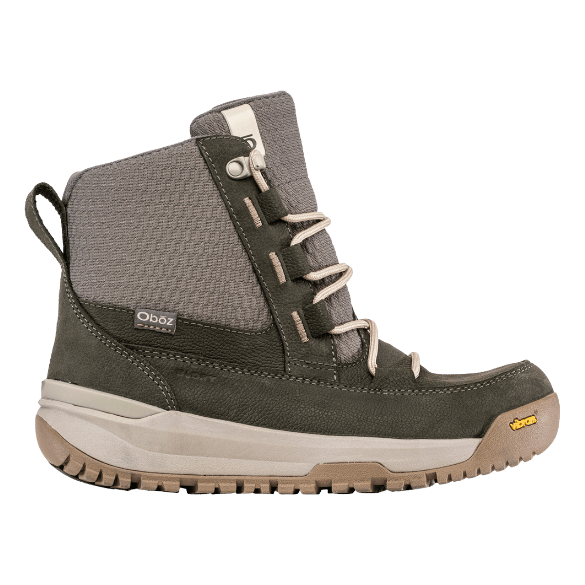 OBOZ WOMEN JOURDAIN MID INSULATED OLIVE BRANCH RIGHT VIEW 