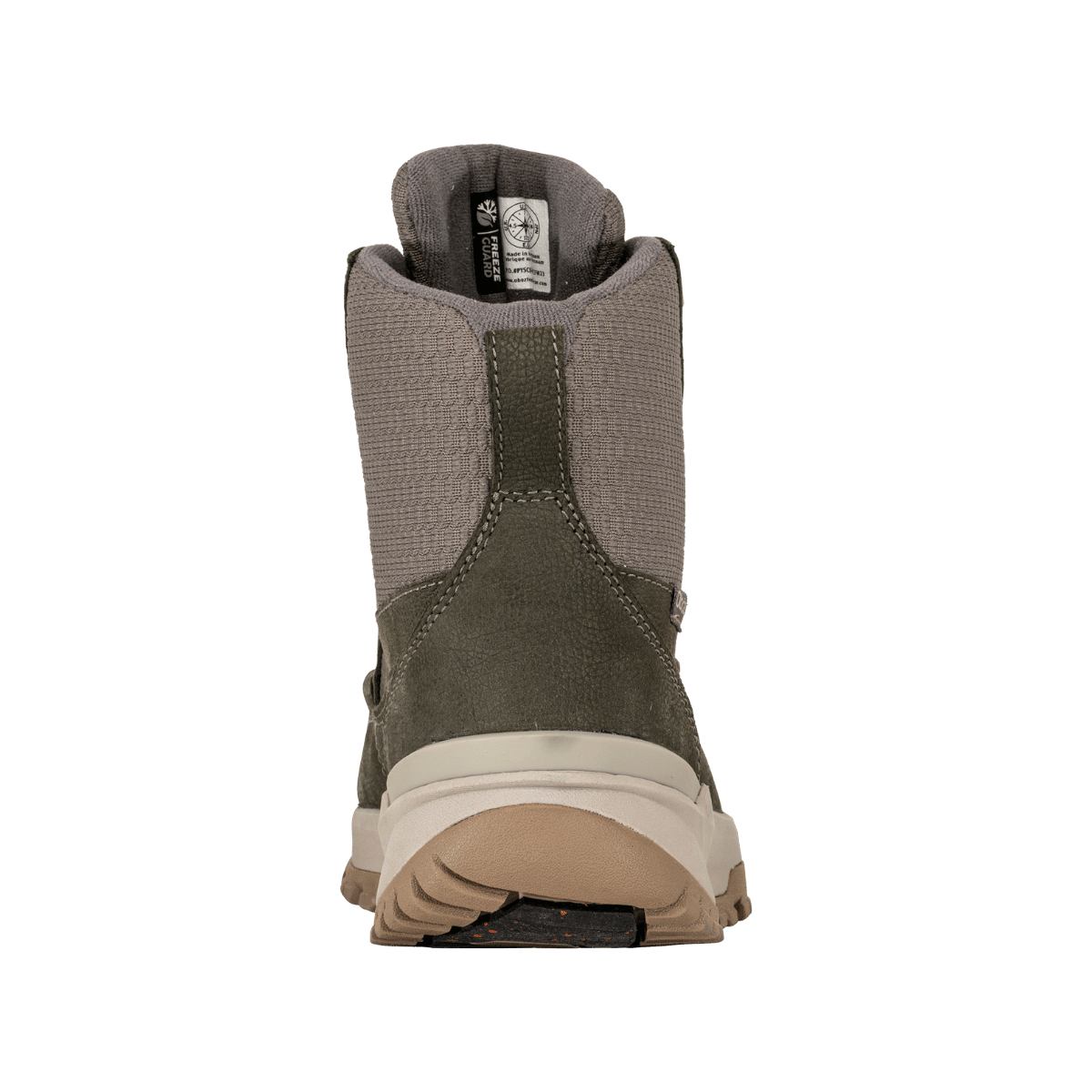 OBOZ WOMEN JOURDAIN MID INSULATED OLIVE BRANCH BACK VIEW