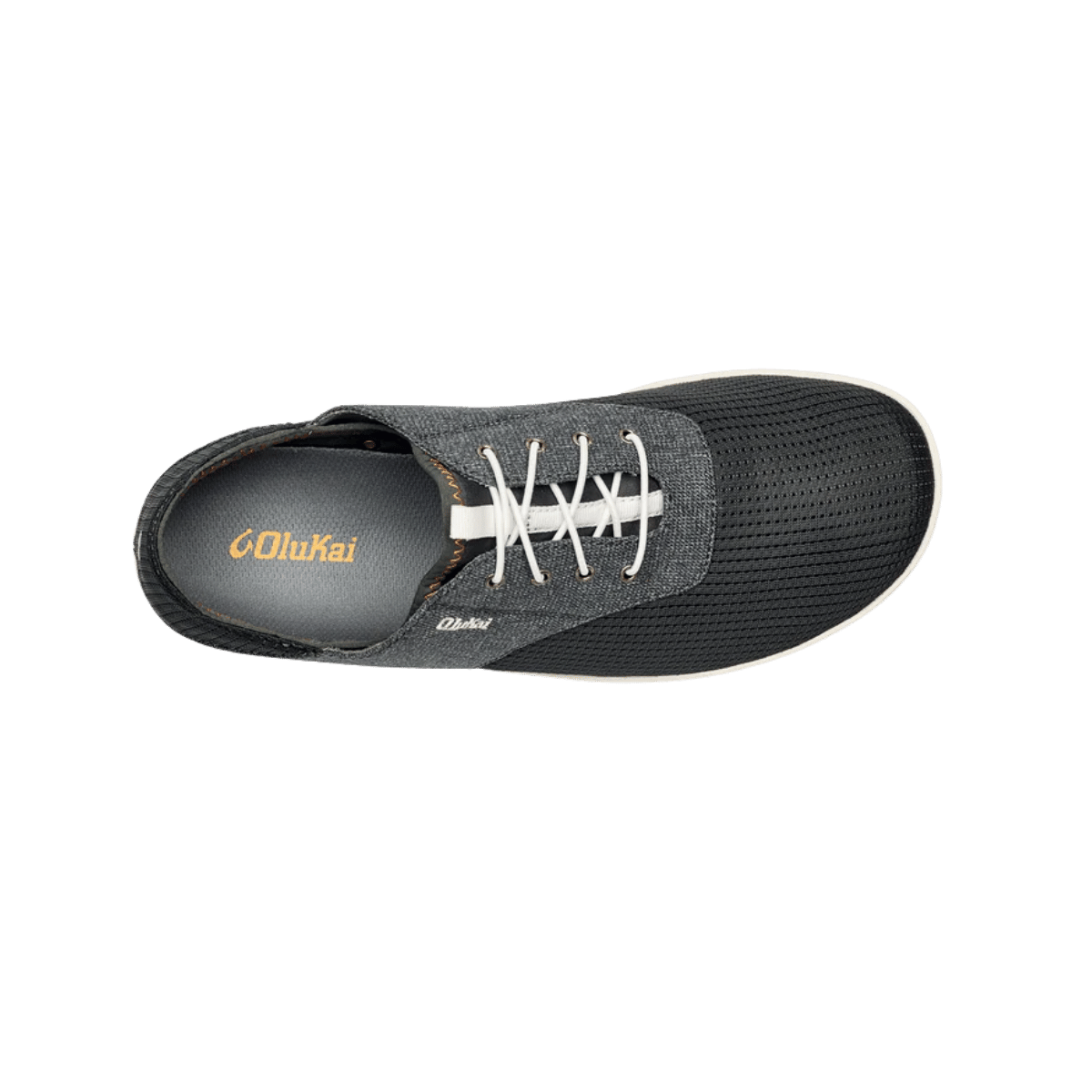 OLUKAI NOHEA MOKU LACE SHOE - DARK SHADOW - TOP VIEW