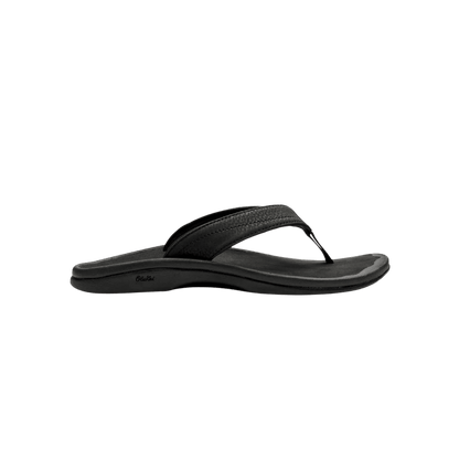 OLUKAI W 'OHANA FLIP - BLACK - SIDE  VIEW