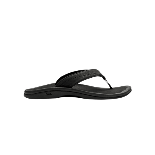 OLUKAI W 'OHANA FLIP - BLACK - SIDE  VIEW