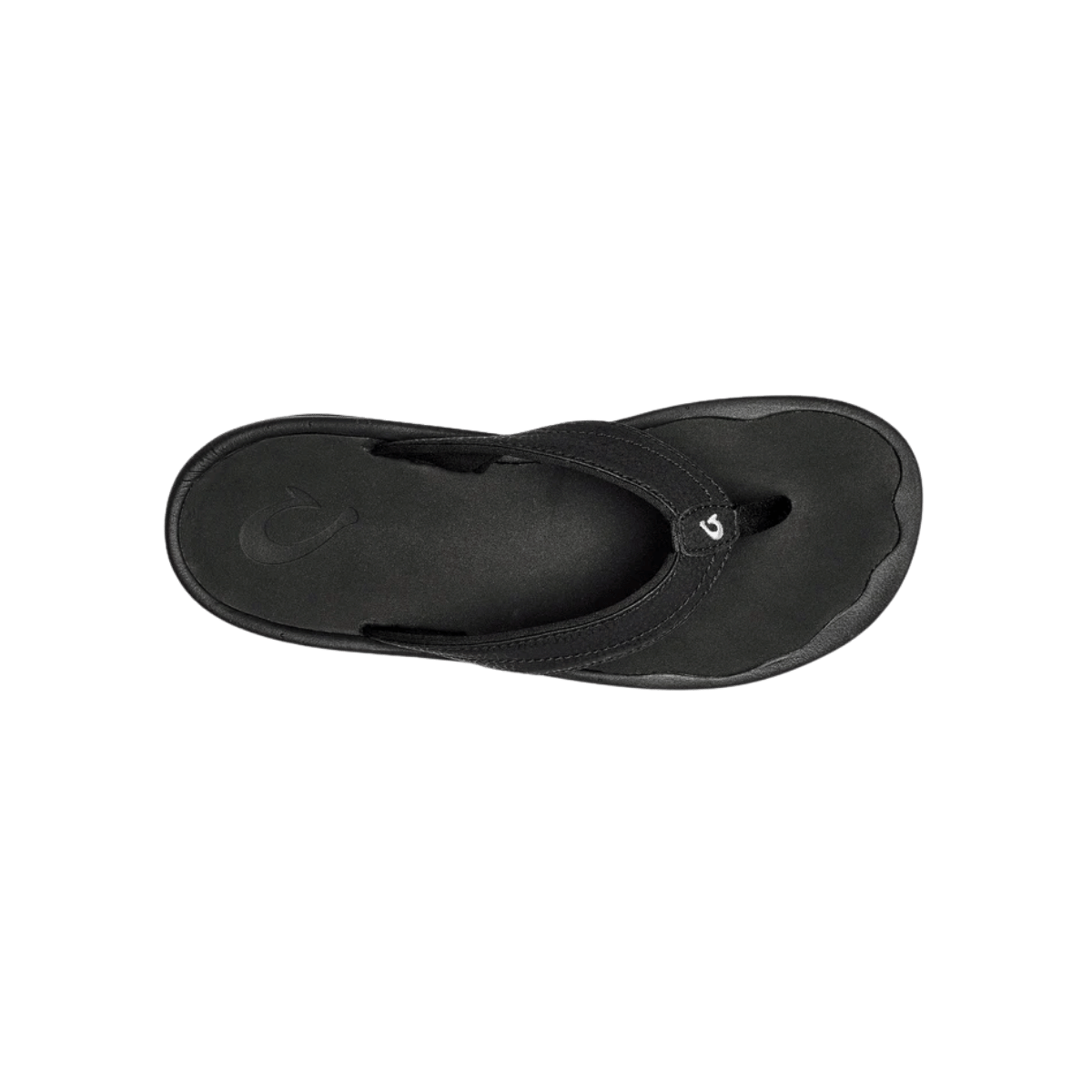 OLUKAI W 'OHANA FLIP - BLACK - TOP DOWN VIEW