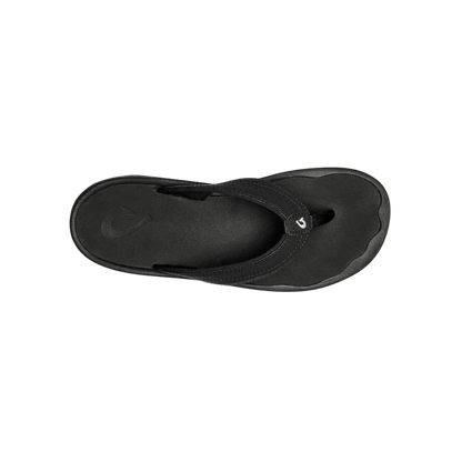 OLUKAI W 'OHANA FLIP - BLACK - TOP DOWN VIEW