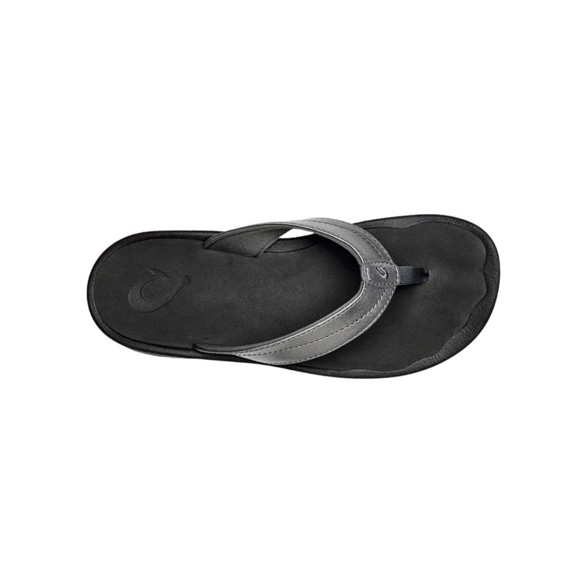 OLUKAI W 'OHANA FLIP - PEWTER/BLACK - TOP VIEW