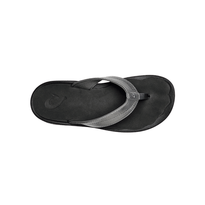 OLUKAI W 'OHANA FLIP - PEWTER/BLACK - TOP VIEW