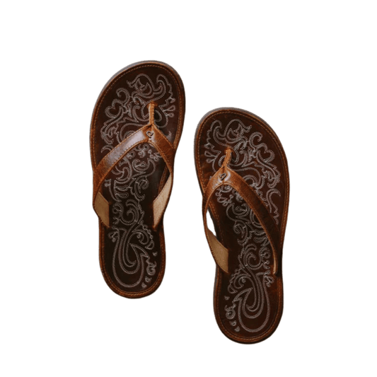 OLUKAI PANIOLO SANDAL - NATURAL - TOP VIEW