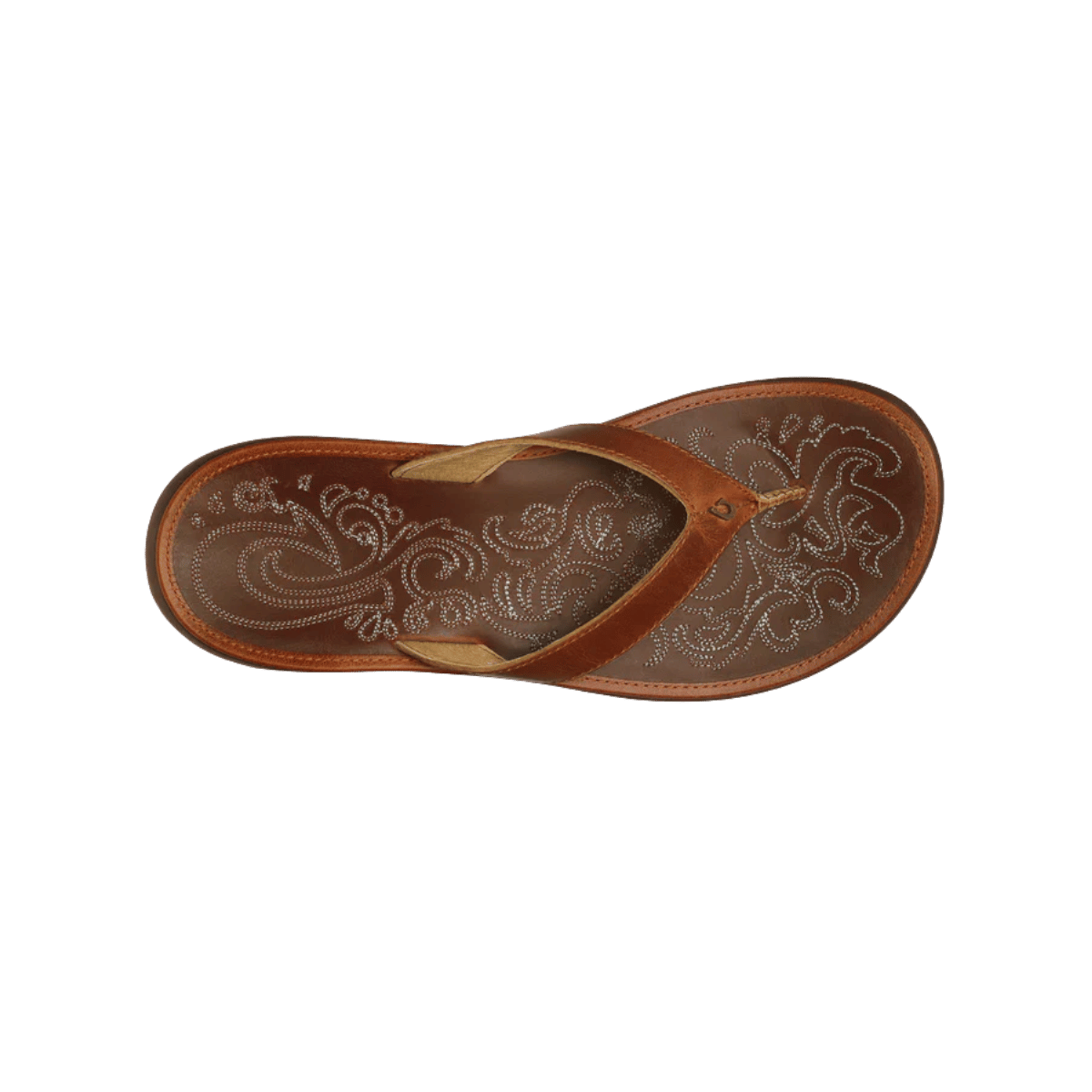 OLUKAI PANIOLO SANDAL - NATURAL - TOP DOWN VIEW