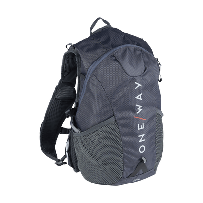 ONE WAY SPORT TRAIL HYDRO BACKPACK - ASPHALT GREY - FRONT VIEW