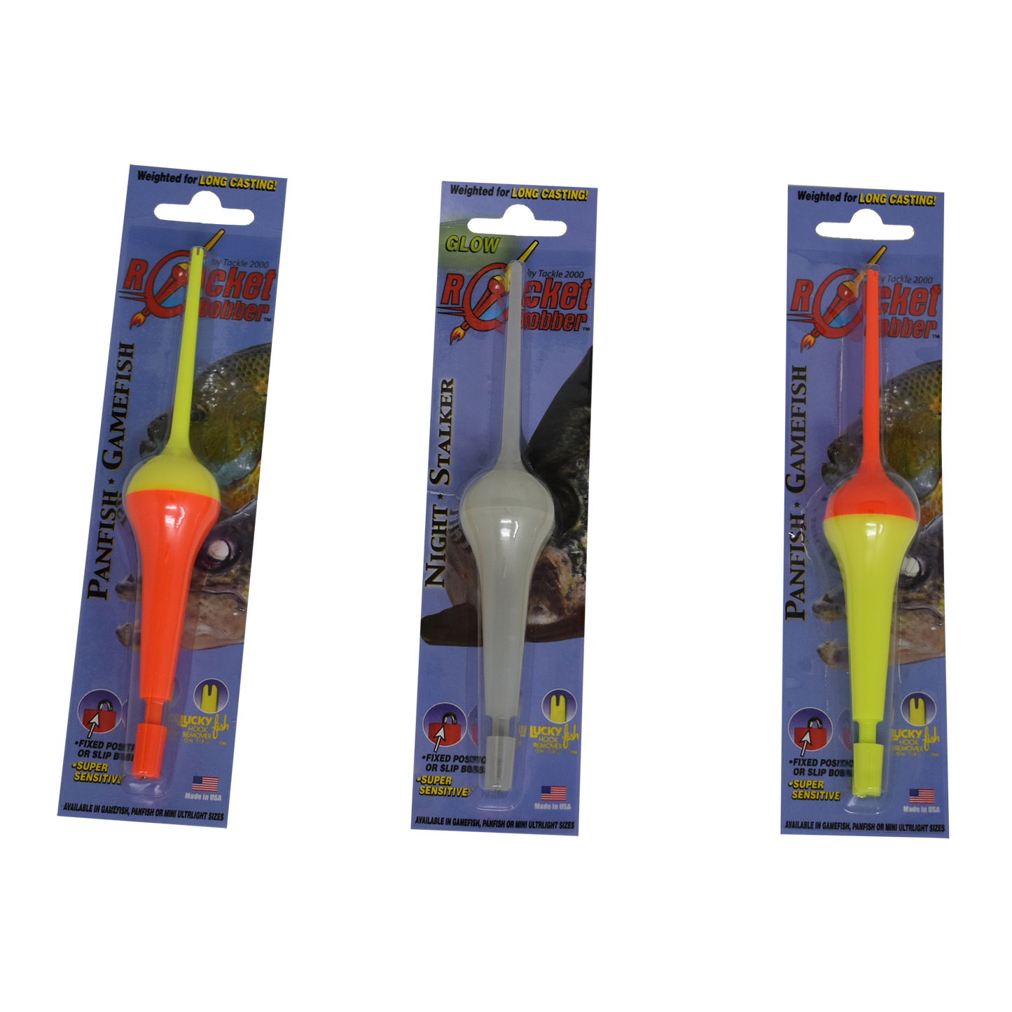 Rocket Bobber, Yellow Top - 6 3/4" Single Blister Pack