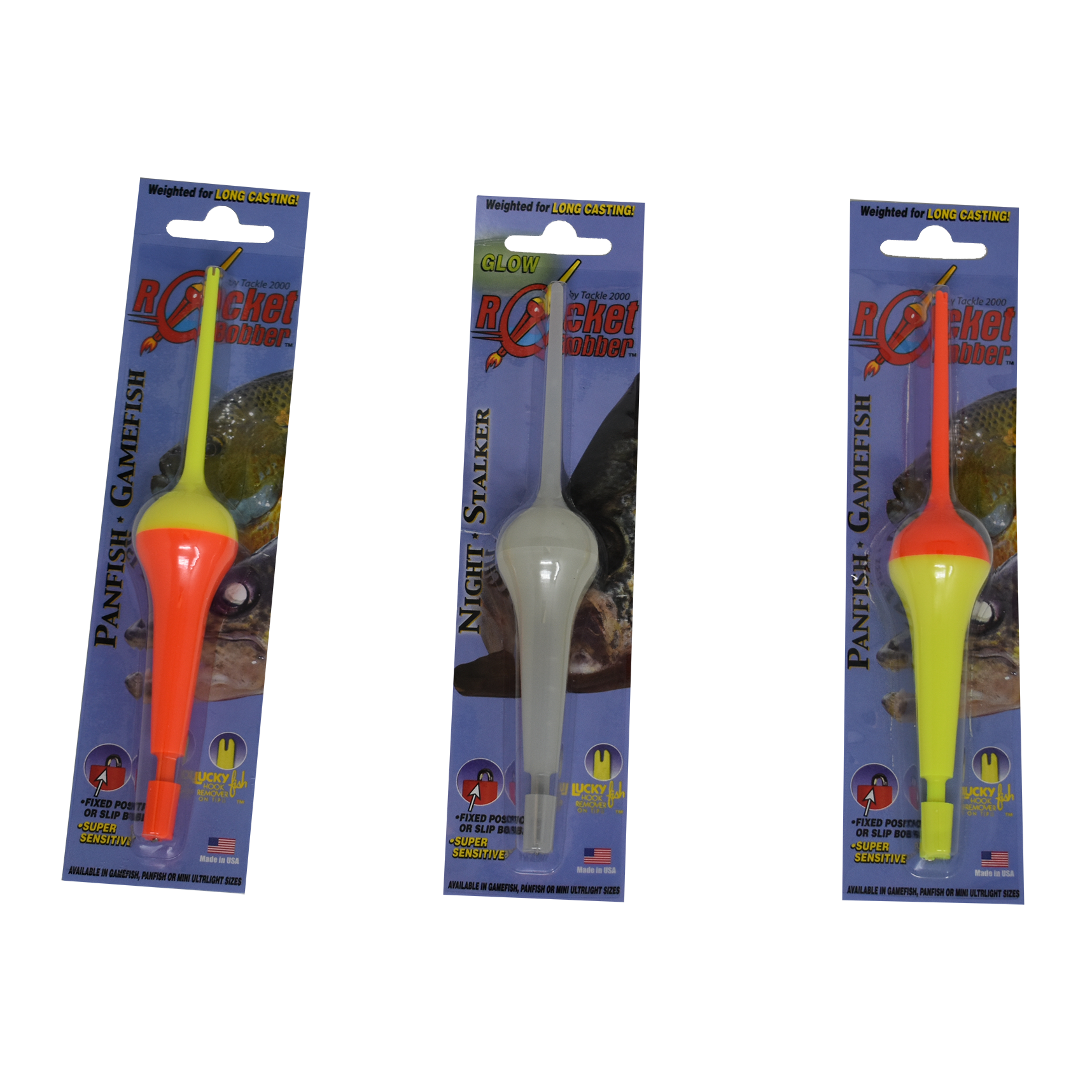 Rocket Bobber, Yellow Top - 6 3/4" Single Blister Pack