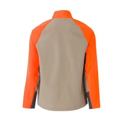 ORVIS PRO LT SOFTSHELL PULLOVER - TAN/BLAZE - BACK VIEW