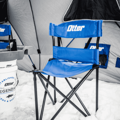 OTTER OUTDOORS XL PADDED TRI-POD CHAIR ADJUSTABLE LUMBAR - LIFESTYLE IMAGE 1