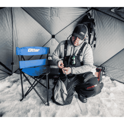 OTTER OUTDOORS XL PADDED TRI-POD CHAIR ADJUSTABLE LUMBAR - LIFESTYLE IMAGE 2