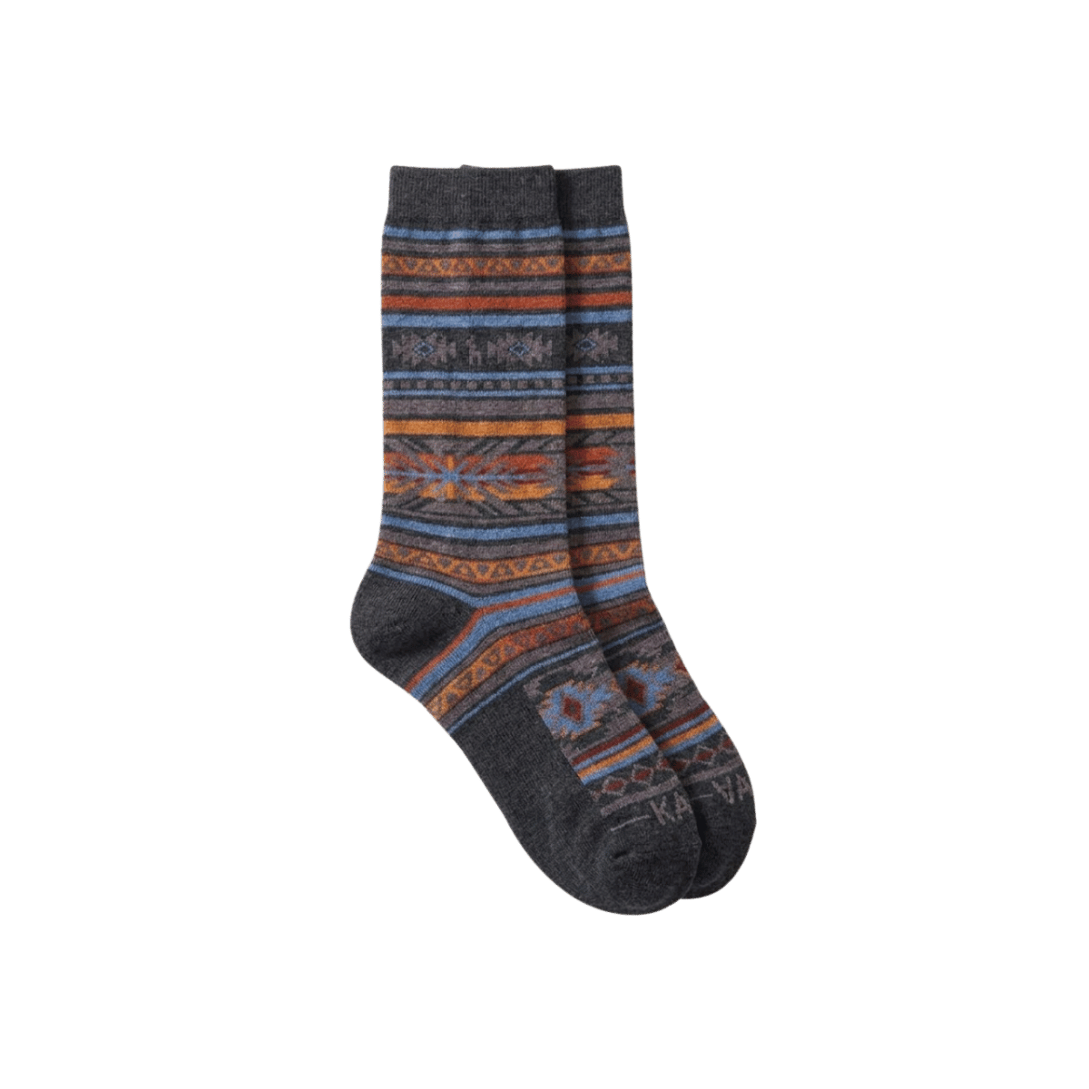 PAKA ESSNTL RAINBOW MTN CREW SOCKS CHARCOAL