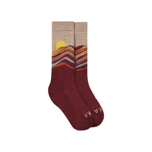 PAKA ESSNTL RAINBOW MTN CREW SOCKS CLAY